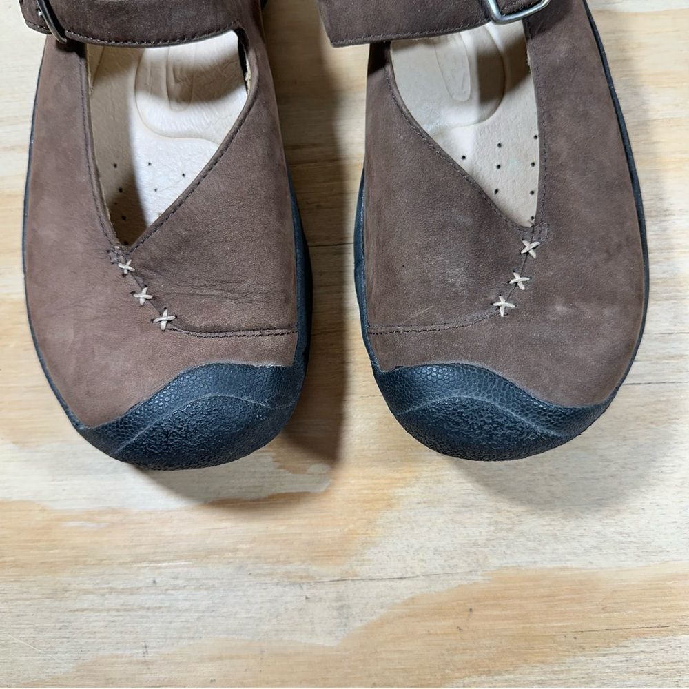 Keen Brown Leather Mary Jane Shoes Women’s Size 8 - Picture 5 of 9